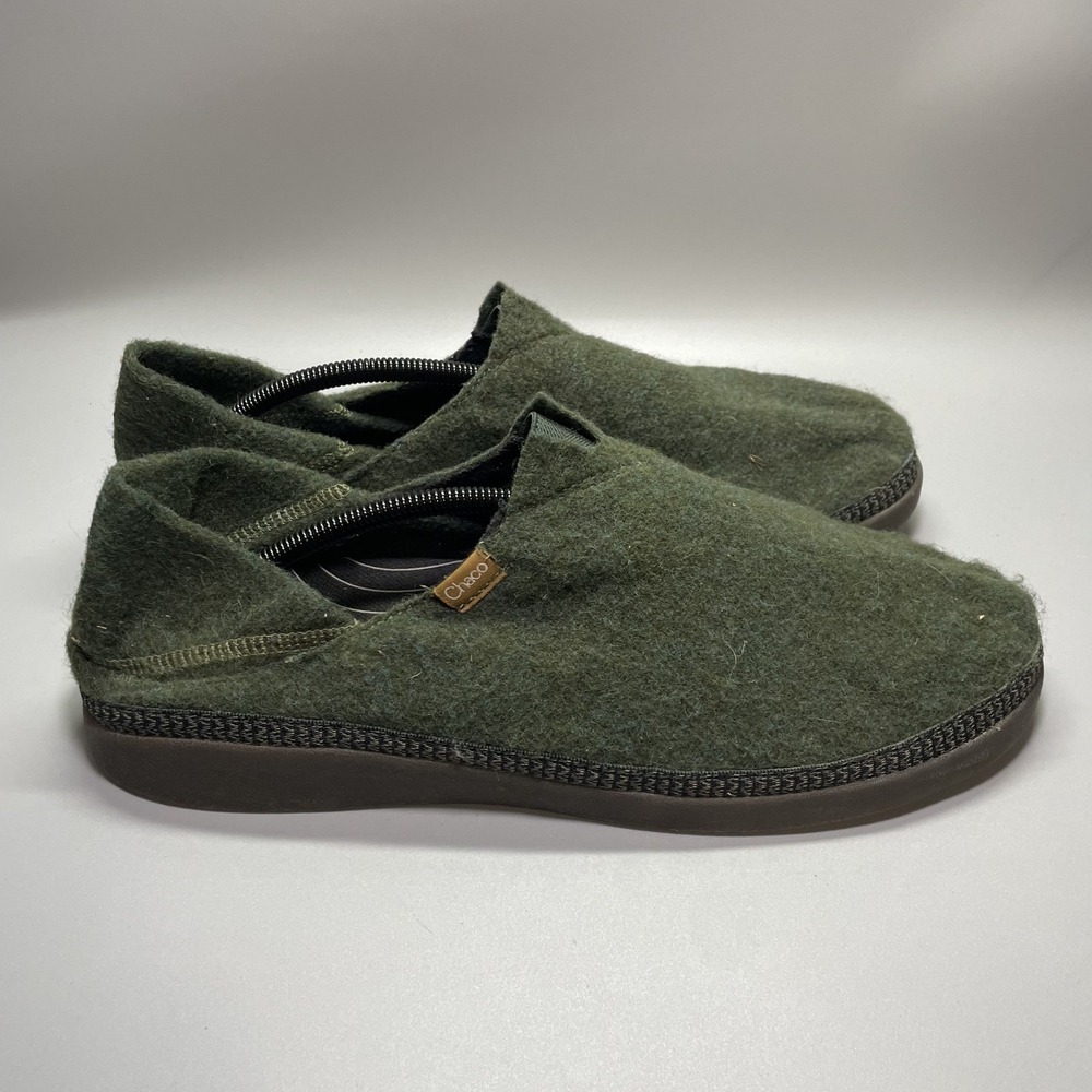 Chaco Men's Revel‎ Casual Slip Ons - Forest Green Size 13 Slipper Slide Felt